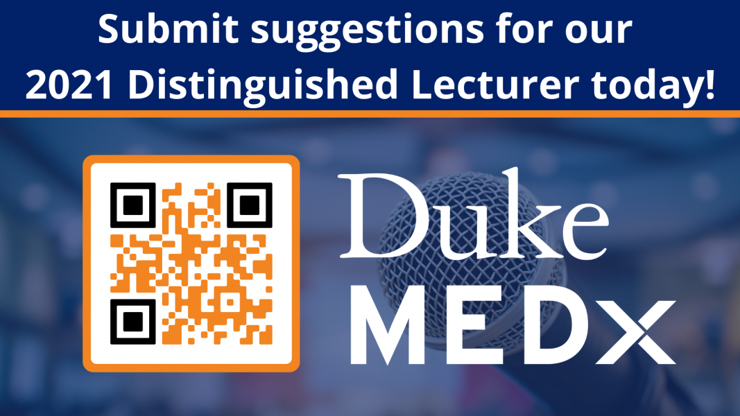 Submit a MEDx Distinguished Lecturer QR code